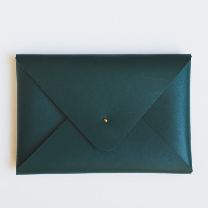 cartera de cuero verde