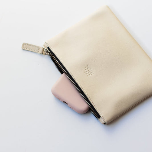 Cartera de cuero cruda