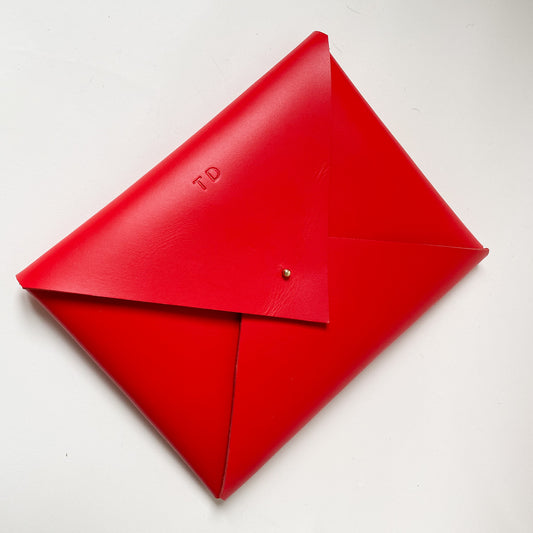 Sobre cartera de cuero