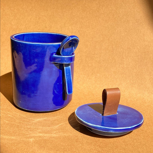Azucarero azul cobalto