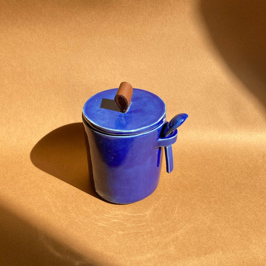 Azucarero azul cobalto