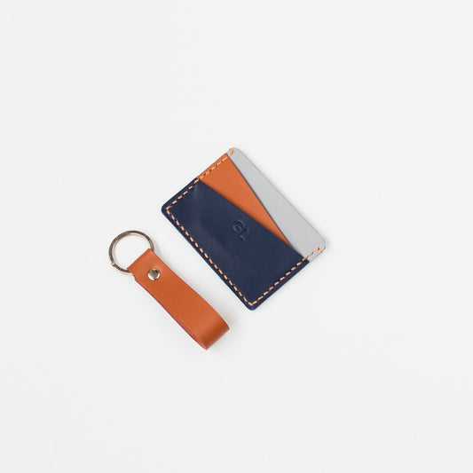 Llavero de cuero camel