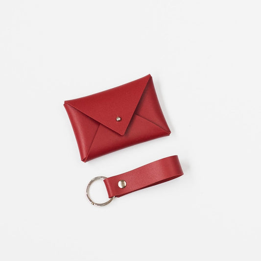 Pack sobre y llavero granate