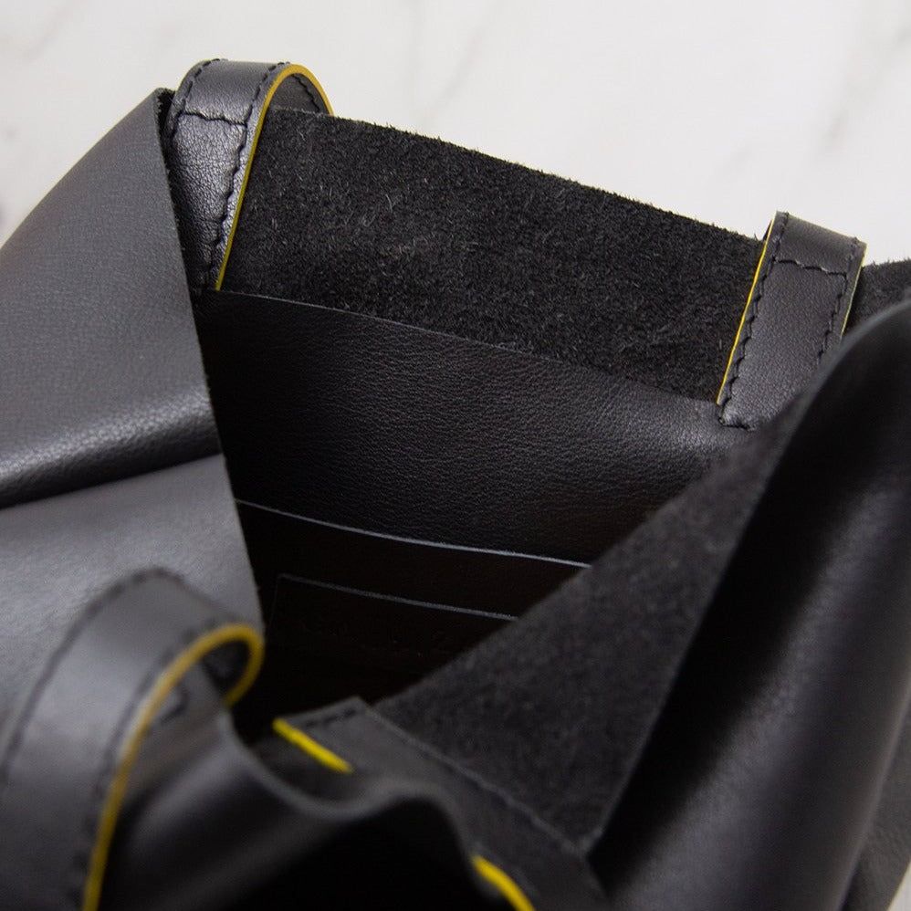 Tote de cuero Negro- PRE-VENTA